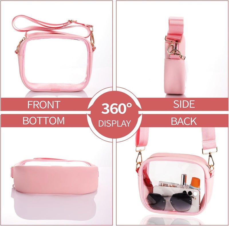 yuanming Clear Bag Stadium Approved, Clear Crossbody Purse Bag, Clear Stadium Bags for Women - Image 5